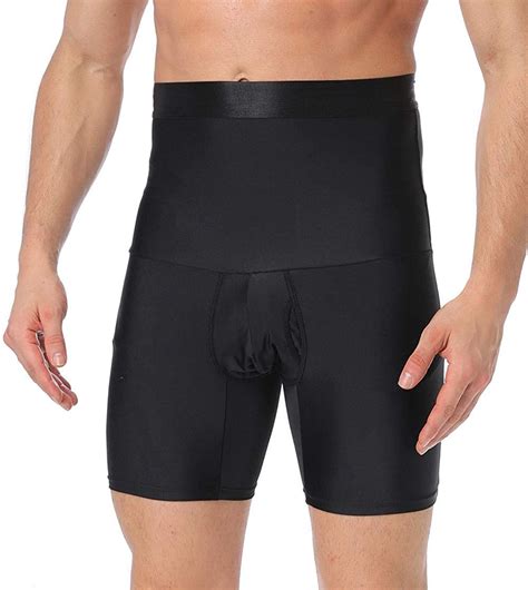 Vaslanda Men Shaper Underwear Tummy Control Shorts High Waist Slimming Compression Shaping Thigh