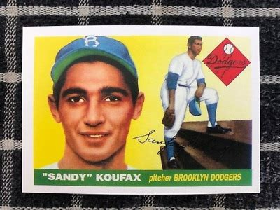 TOPPS 1955 BASEBALL 123 SANDY KOUFAX ROOKIE BROOKLN DODGER MINT