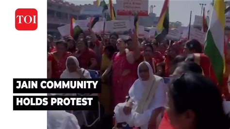 Hyderabad Jain Community Protests Against The Jharkhand Government Over Shri Sammed Shikharji