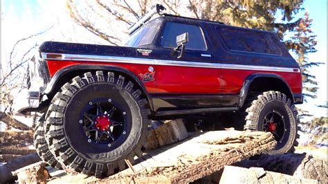 Classic 80s Bronco W Huge Tires Trx4 Traxxas Backyard Trail Park Rc Adventures Youtube