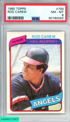 Topps Rod Carew Minnesota Twins Hof Psa Nm Mt Ebay