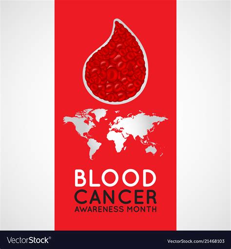 Blood Cancer Awareness Month Logo Icon Royalty Free Vector