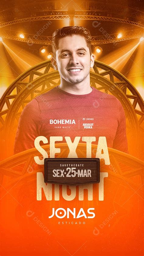 Story Sexta Nigth Jonas Esticado Flyer Social Media Psd Edit Vel