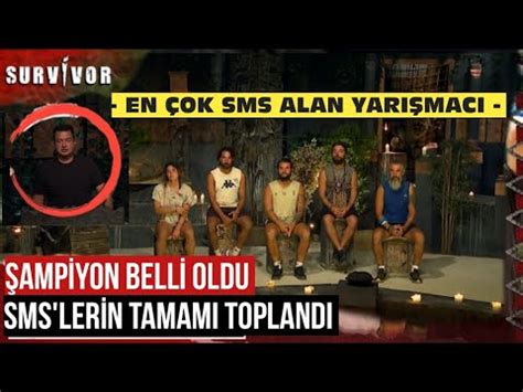 SURVİVOR 2023 TOPLU SMS SONUÇLARI ORTAYA ÇIKTI RESMEN ŞAMPİYON BU