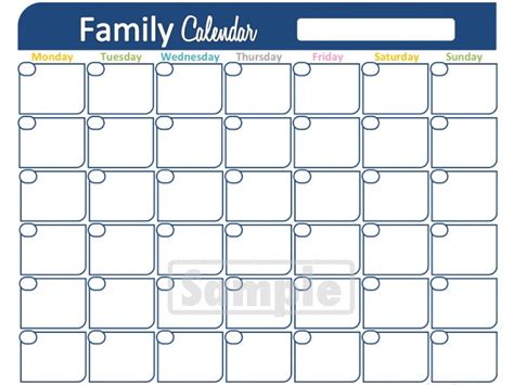 Family Calendar Template 2024 - Molly Therese