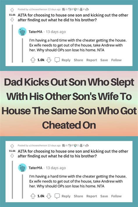 Dad Kicks Out Son Who Slept With His Other Son S Wife To House The Same