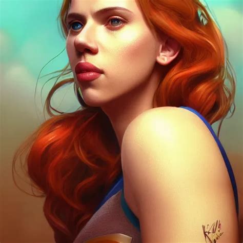 Portrait Of Scarlett Johansson As Super Mario Au Stable Diffusion