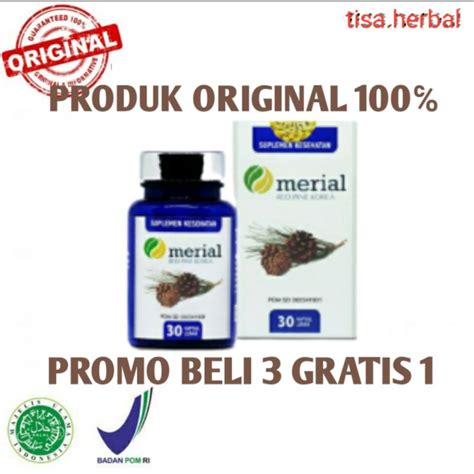 Jual Merial Red Pine Korea 30 Kapsul Atasi Hipertensi Turunkan