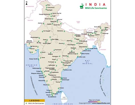 Wildlife Sanctuaries On Political Map Of India Map