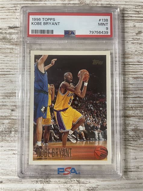 Kobe Bryant 1996 Topps ROOKIE 138 PSA 9 MINT EBay