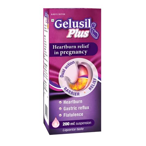 Gelusil Plus - Dual-Action Heartburn Relief in Pregnancy - 200ml | Shop Today. Get it Tomorrow ...