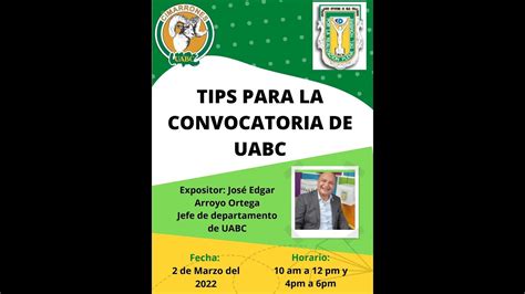 Tips Para La Convocatoria UABC 2022 YouTube