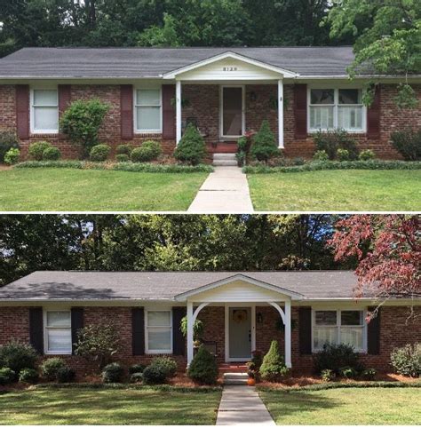 Red Brick Rancher Exterior Update Exterior In 2019 Brick House Colors Home Exterior