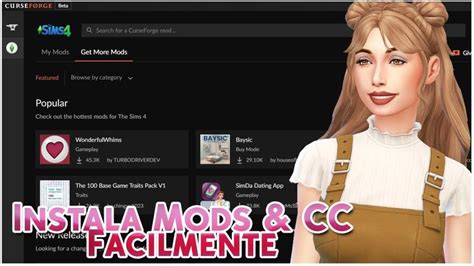 Curse Forge Instala Cc Y Mods Super Facil Los Sims Mods Youtube