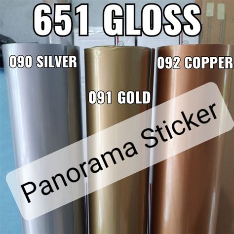 Jual Sticker Oracal 651 MATT GLOSS Per 1 Meter Warna Silver Gold