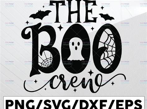 The Boo Crew Svg Halloween Svg Boo Svg Ghost And Spider Web Svg