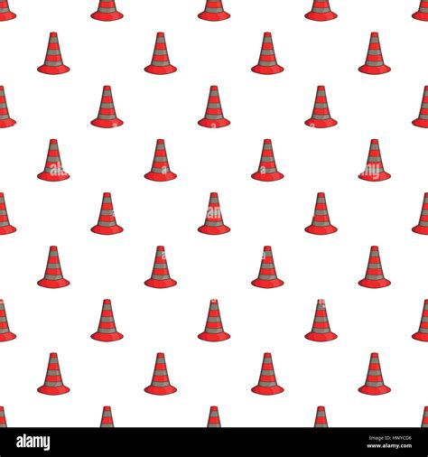 Safety Cones Pattern Cartoon Style Stock Vector Image And Art Alamy