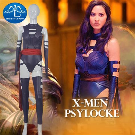 2016 New X Men Apocalypse Psylocke Cosplay Costume Leather Sexy