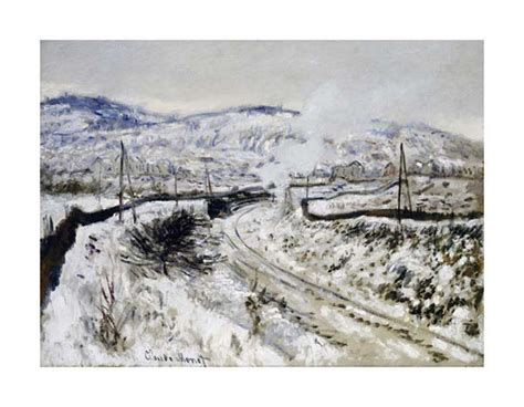 Claude Monet Fine Art Open Edition Gicl E Train In The Snow At