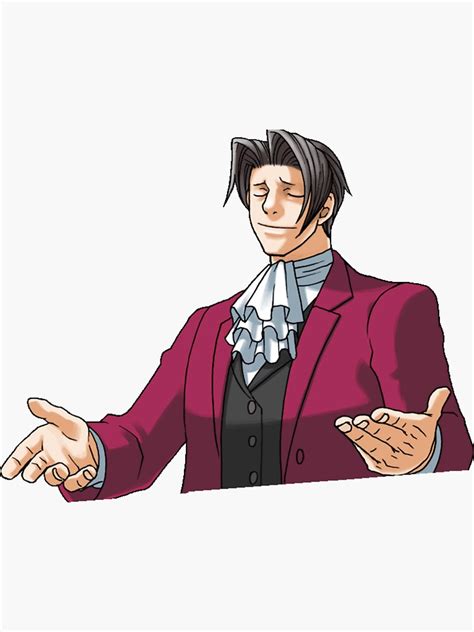 Edgeworth Smug Pose Hd Sticker For Sale By Vivianby Redbubble