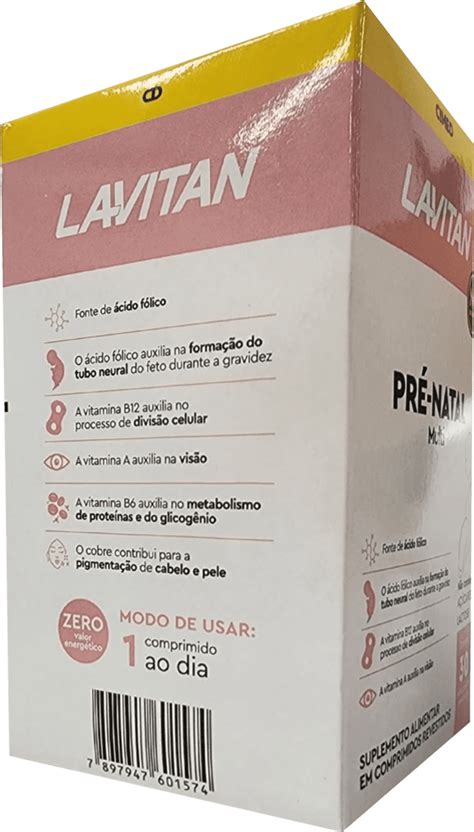 Cimed Lavitan Suplemento Alimentar Gestante Pré Natal Multi 30 Comprimidos