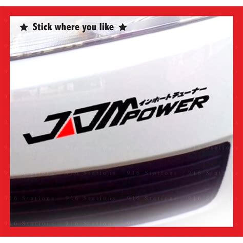 [jdm Power] Car Sticker Waterproof Decal Vinyl And Red Reflective Only