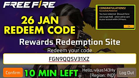 Free Fire Redeem Code Today January Redeem Code Free Fire New