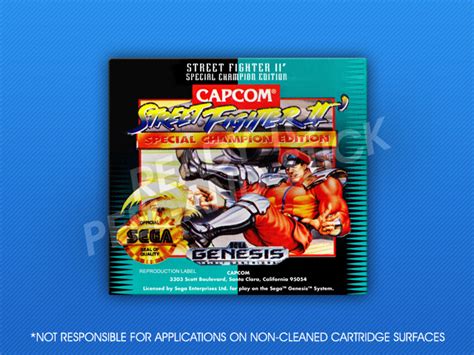 Sega Genesis Street Fighter Ii Special Champion Edition Label