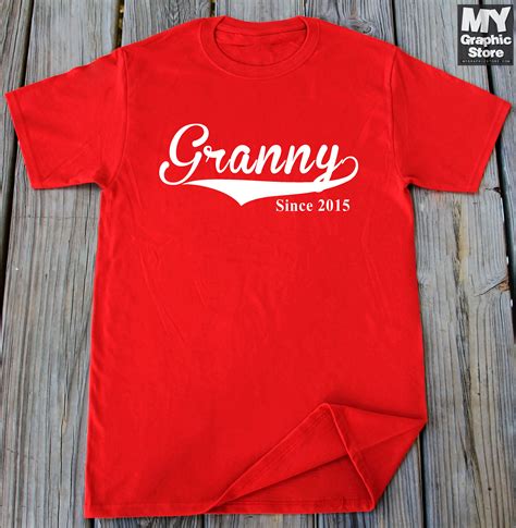 New Grandma Shirt Since 2015 T Shirt Christmas Ts Granny Etsy