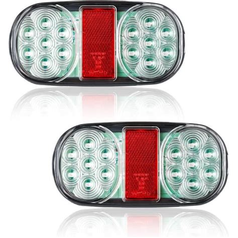 2Pcs Universel Feux Arrières De Remorque Led Éclairage Feu De Camion