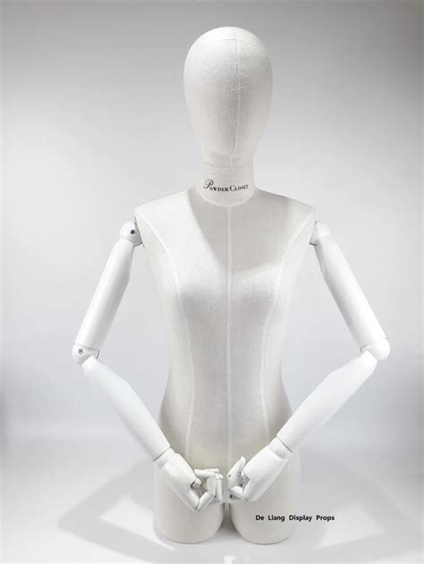 Fabric Fitting Mannequin Window Display Elegant Torso White Lion Female Half Body Mannequin