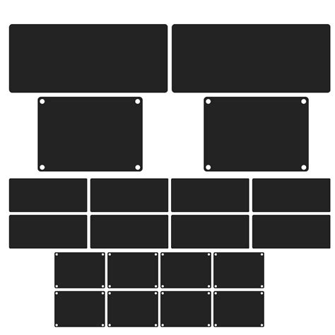 20pcs Metal Sign Blanks Aluminum Blank Signs Name Metal Plates Multi