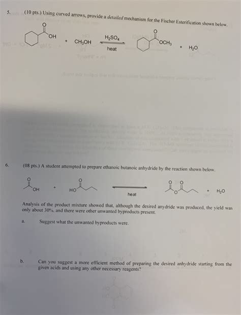 Solved 15 Pts Provide An Acceptable IUPAC Or Common Name Chegg