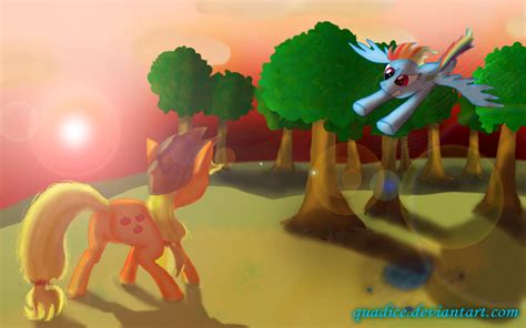 Applejack vs. Rainbow Dash by QuadICE on DeviantArt