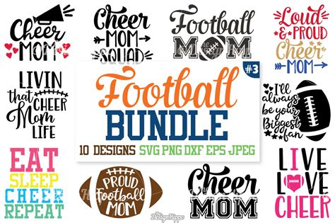 Football SVG Bundle, Football Mom Bundle, SVG, PNG, Cut Files, Cricut ...