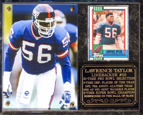 Lawrence Taylor #56 New York Giants Legend NFL Photo Plaque Super Bowl ...