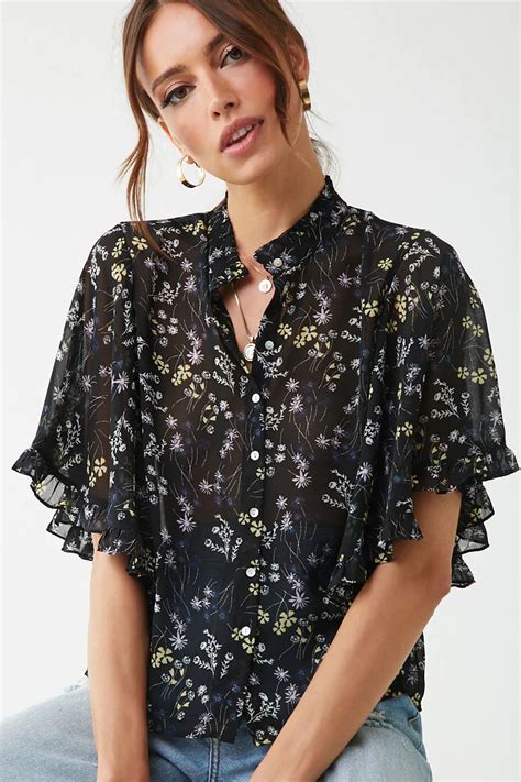 Vero Moda Floral Chiffon Top Forever 21 Chiffon Tops Floral