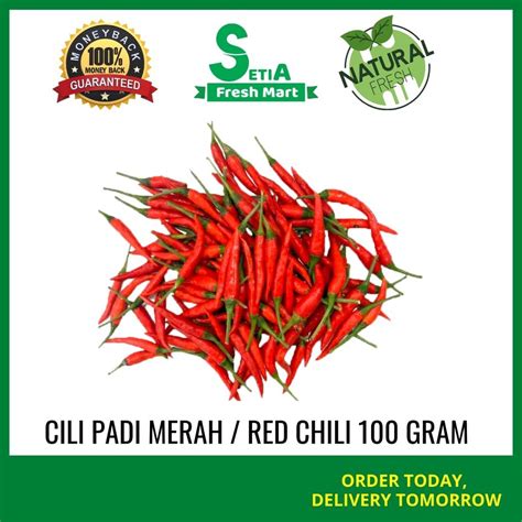 Cili Padi Merah / Red Chili 100 gram | Shopee Malaysia