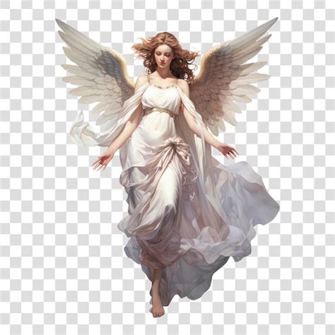 Premium PSD Ethereal Angelic Figure With Wings