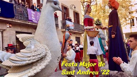 Festa Major de Sant Andreu 2022 Pregó i Balls de Gegants Barcelona