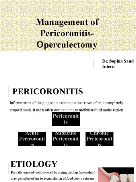 Management Of Pericoronitis With Laser Assisted Operculectomy Pdf