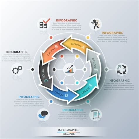 Infograf A Moderna Plantilla De Ciclo Vector Premium