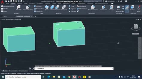 Operaciones Booleanas Autocad D Youtube