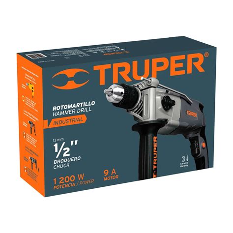 Taladro Percutor Industrial 1 2 1200W TRUPER 16734 Mundo Constructor