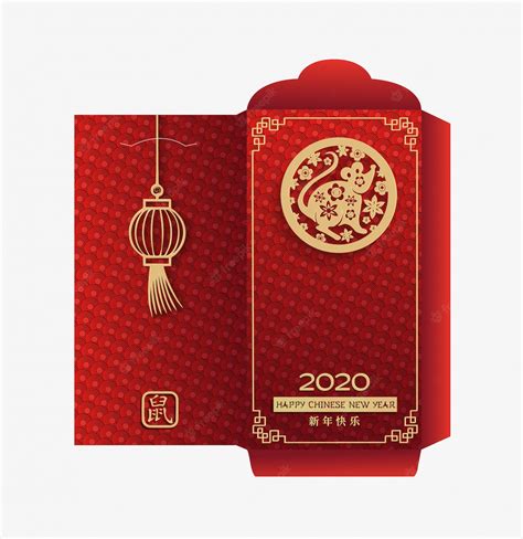 Premium Vector Packaging Box Template Chinese New Year 2020 Money