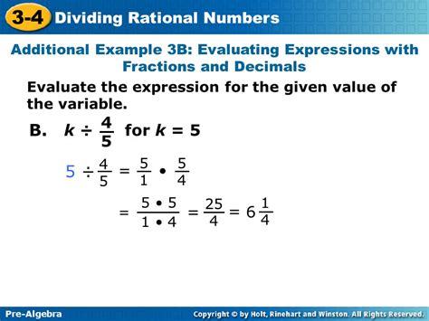 Evaluate Expressions Fractions