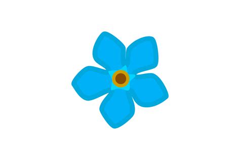 Light Blue Flower Graphic By Lorongstudio Creative Fabrica