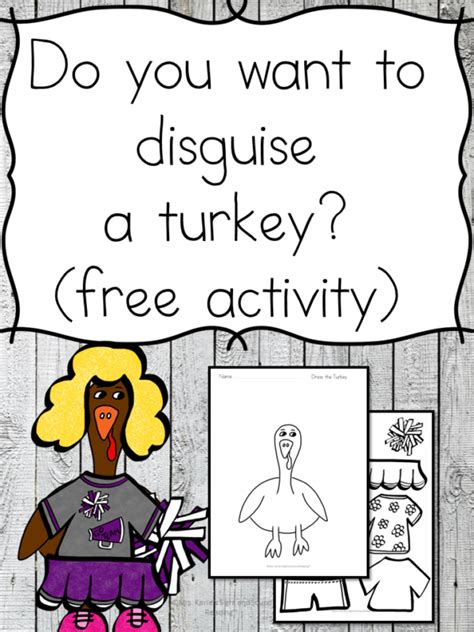 Free Disguise A Turkey Printable Activity