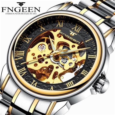 FNGEEN männer Mechanische Selbst Wind Uhren Uhr Männer Luxus