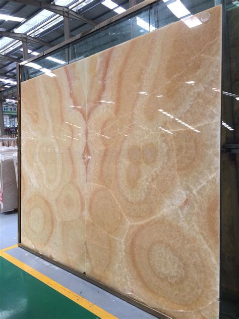 Golden Honey Onyx Marble Slab Hangmaostone